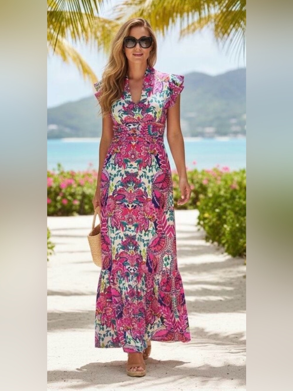 Lilly Pulitzer Adriann maxi dress EUC large
